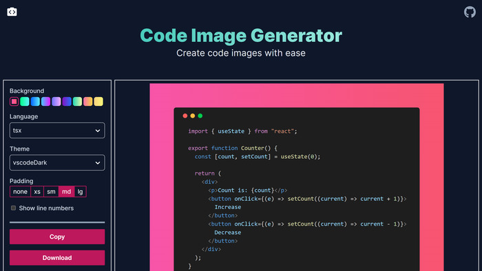 code-image-generator
